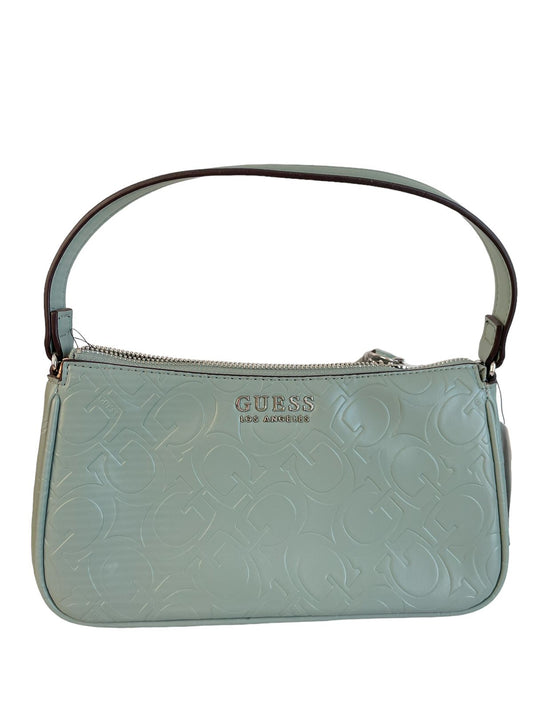 Bolsa Guess Los Angeles con Logo Estampado en Relieve - Color Verde Pastel