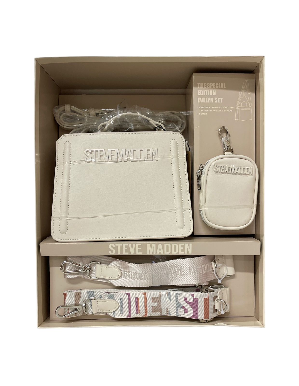 Set de Bolsa Steve Madden Edición Especial con Correas Intercambiables y Monedero